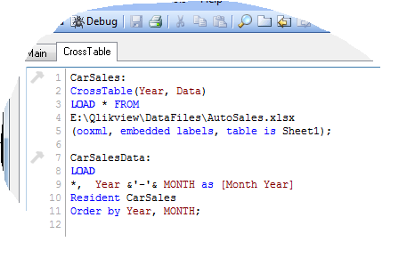 cross table - Qlikview